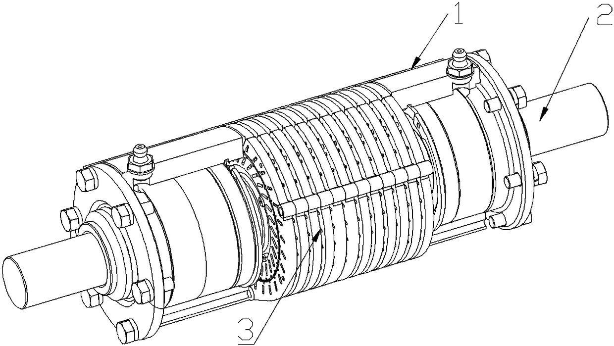 A wind power generator magnetic coupling bearing system