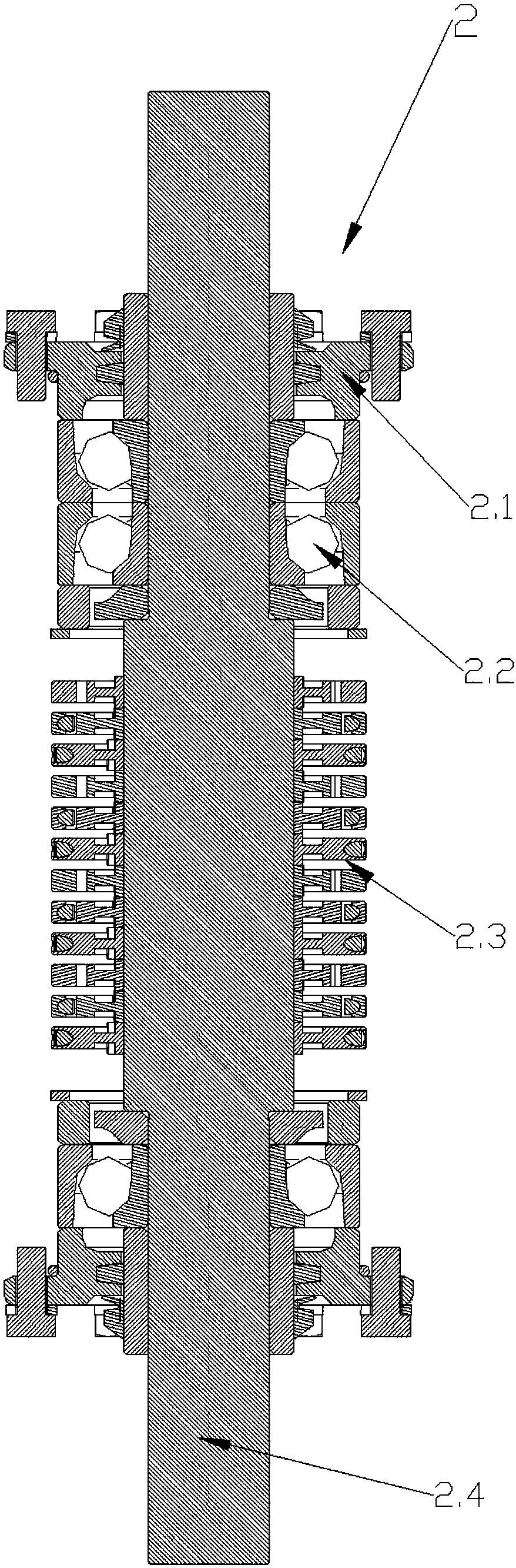 A wind power generator magnetic coupling bearing system