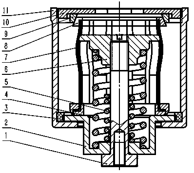 Suspension type resonance-free vibration isolator