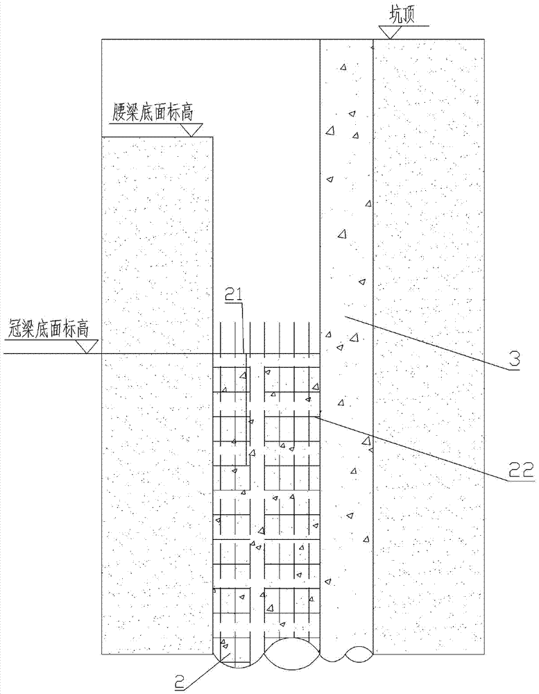 Profile steel outer arrangement and rear inserting type dual-row pile foundation pit supporting system and construction method thereof