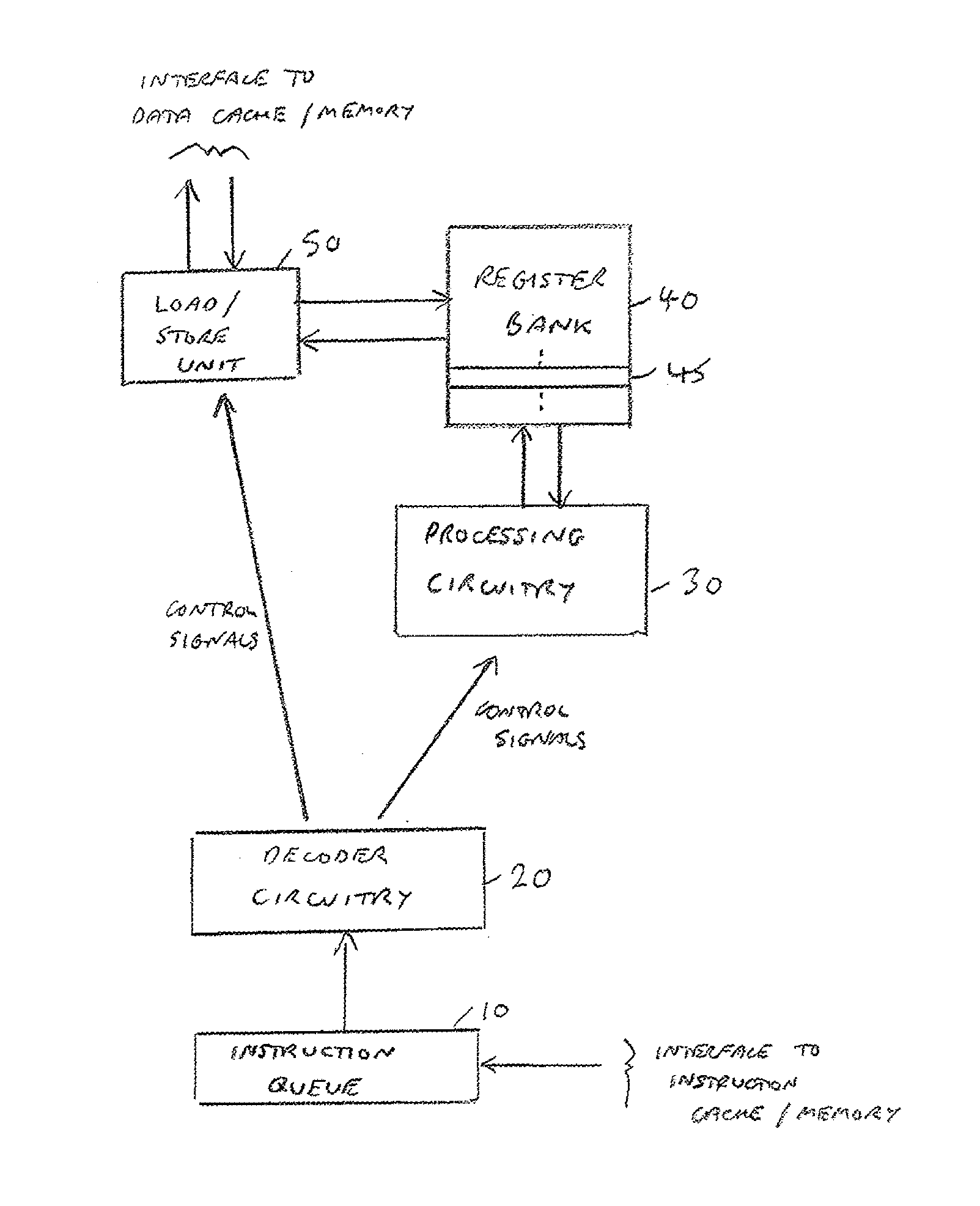 Data processing apparatus and method for decoding program instructions in order to generate control signals for processing circuitry of the data processing apparatus