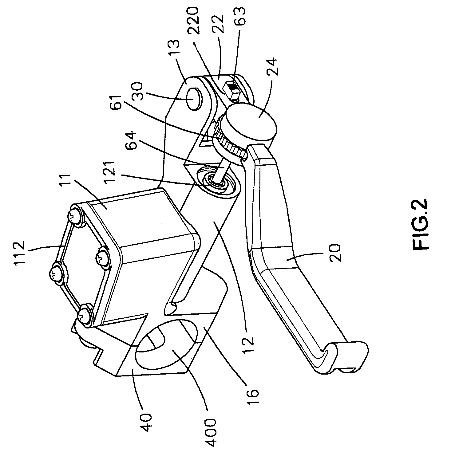Hydraulic brake lever for a bicycle