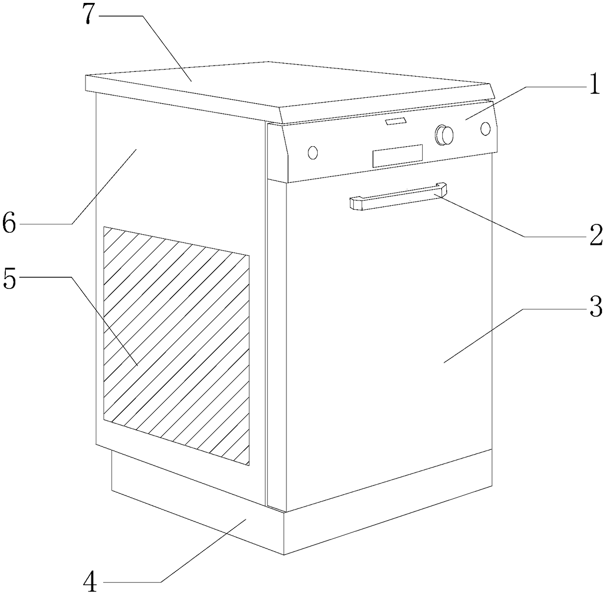 Smart home dish-washing machine based on liquid flow motion principle