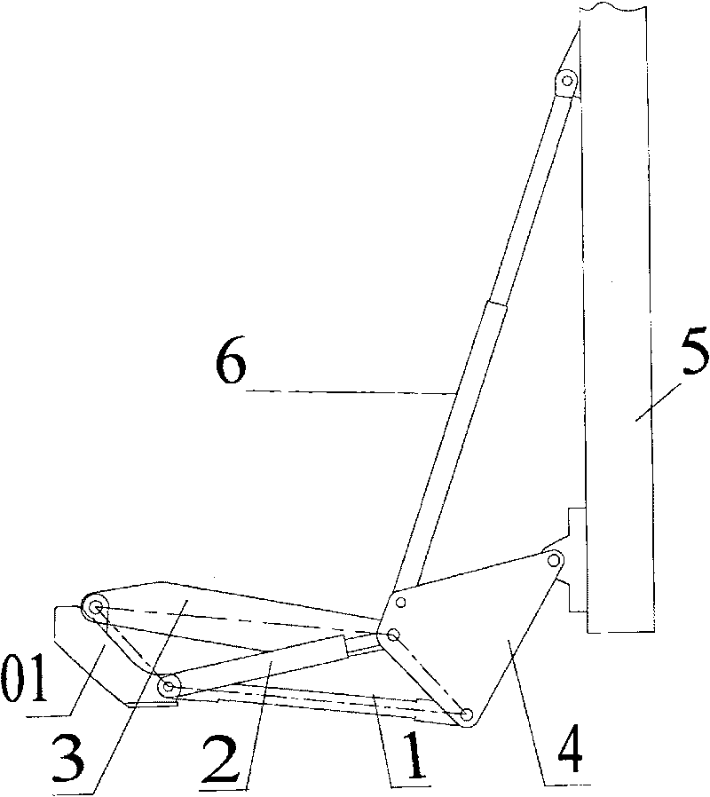 Gin pole turnover mechanism