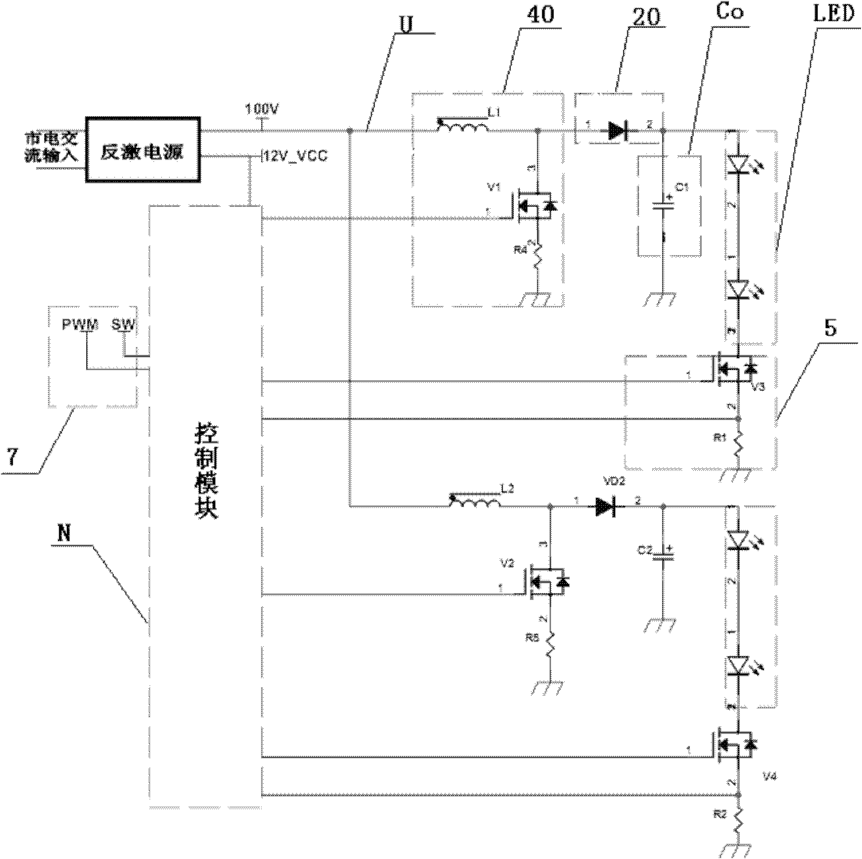 Driving circuit and liquid crystal display (LCD) television