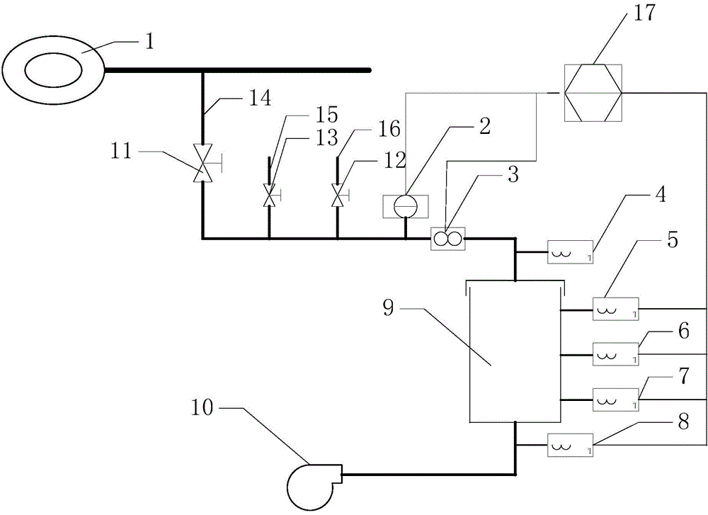 Hot-wind oxygen-rich experiment device utilizing sintering annular cooler