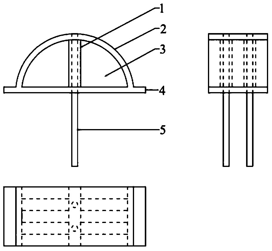 Construction method of semicircular caisson and pile foundation combination breakwater
