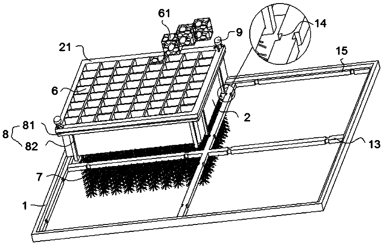 A water celery cultivation device convenient for fast harvesting of plants