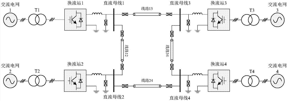 Combined high voltage DC circuit breaker with DC power flow control and control strategy thereof