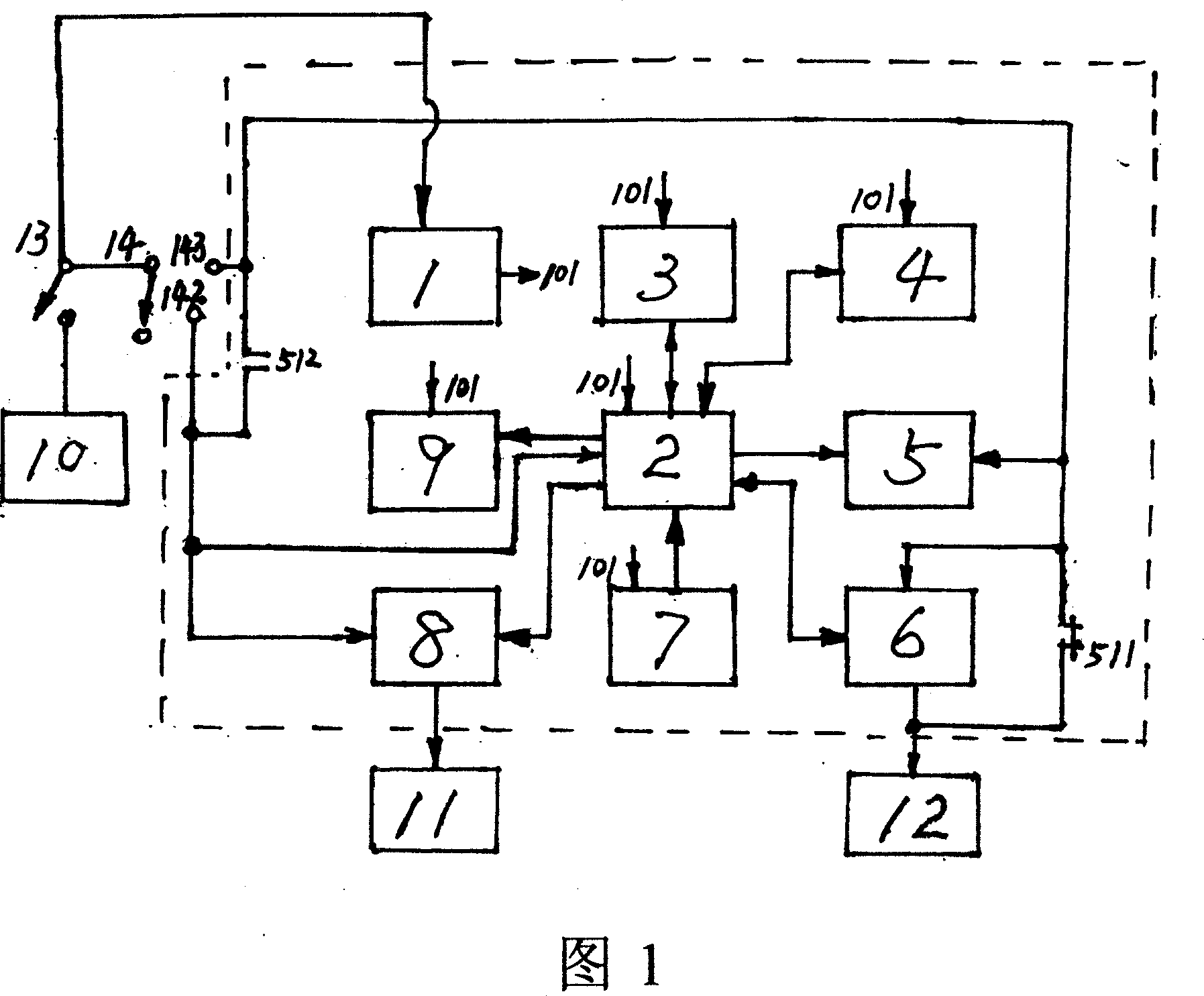 Automatic dimming device of front headlamp for motor vehicle