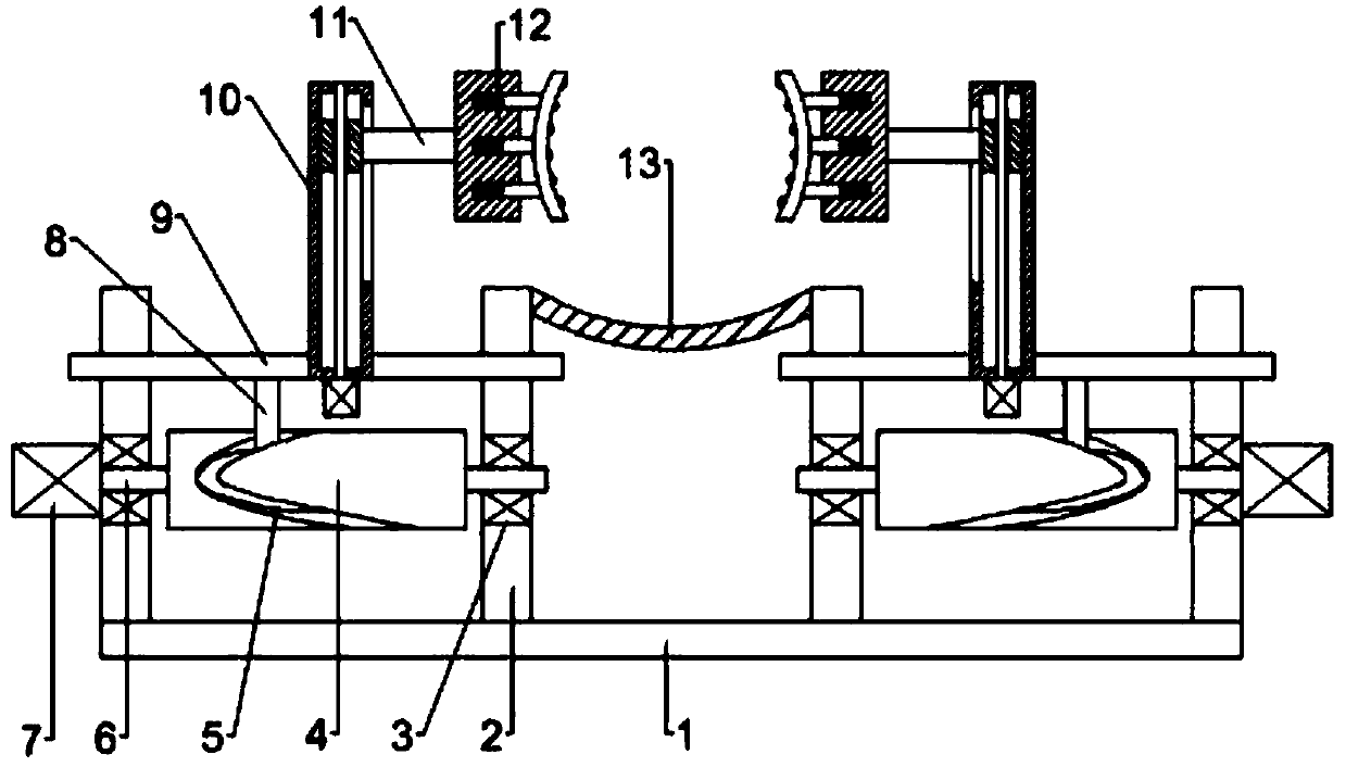 Neurosurgery department leg massage device with height adjusting function