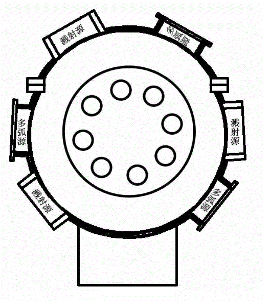 Ultra-thick CrSiBN composite coating on surface of base body and preparation method thereof