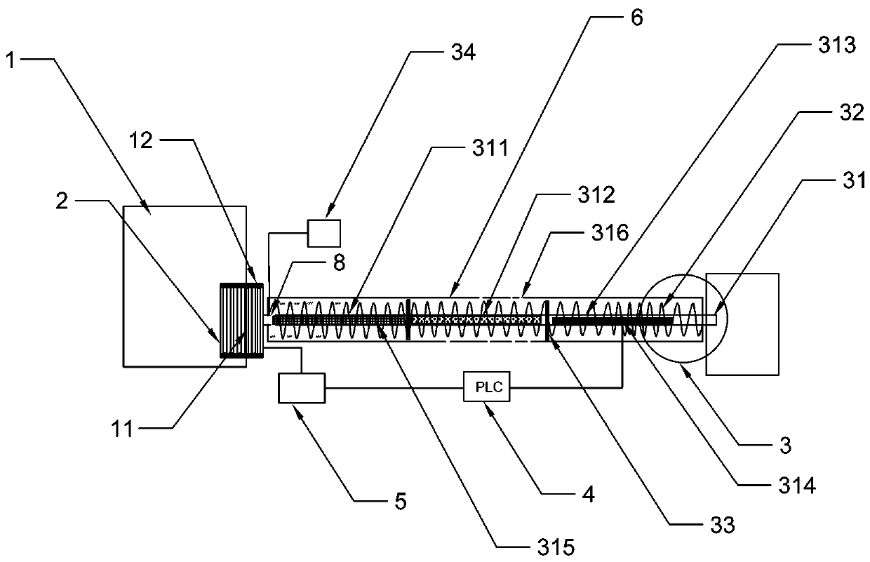 Metering and transporting device for transporting alternative fuel into kiln tail