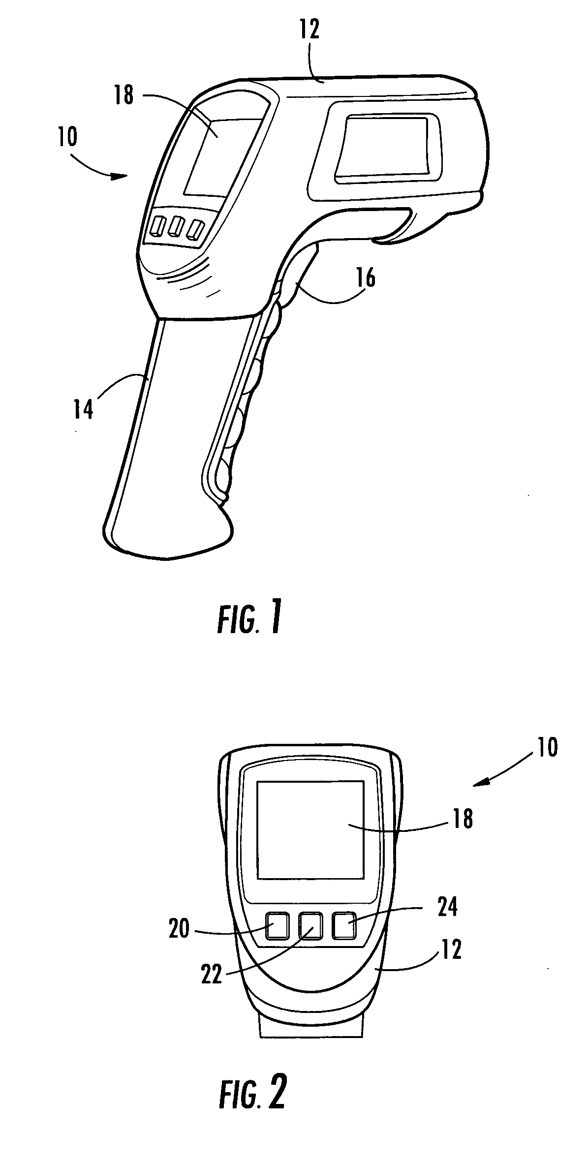 Portable IR Thermometer Having Graphical User Display and Interface