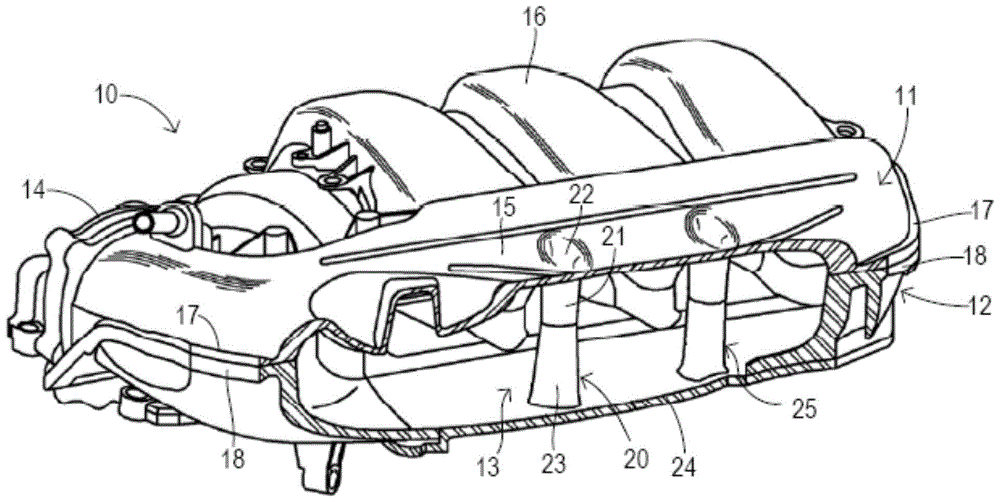 Intake manifold secondary gas distribution via structural posts