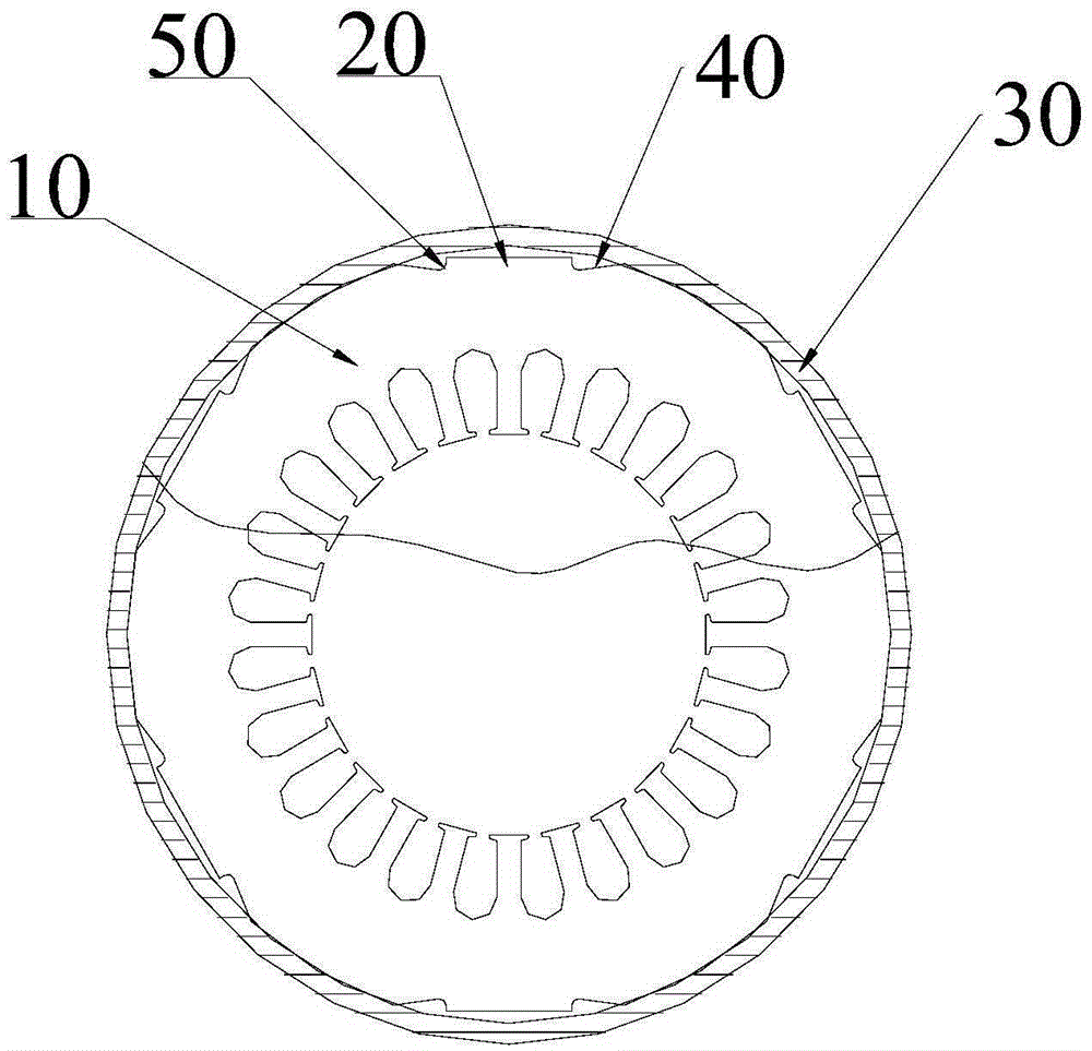 Motor core structure and air-conditioning compressor with same