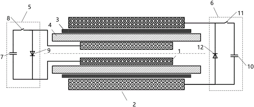 Electromagnetic forming device and method of metal pipe