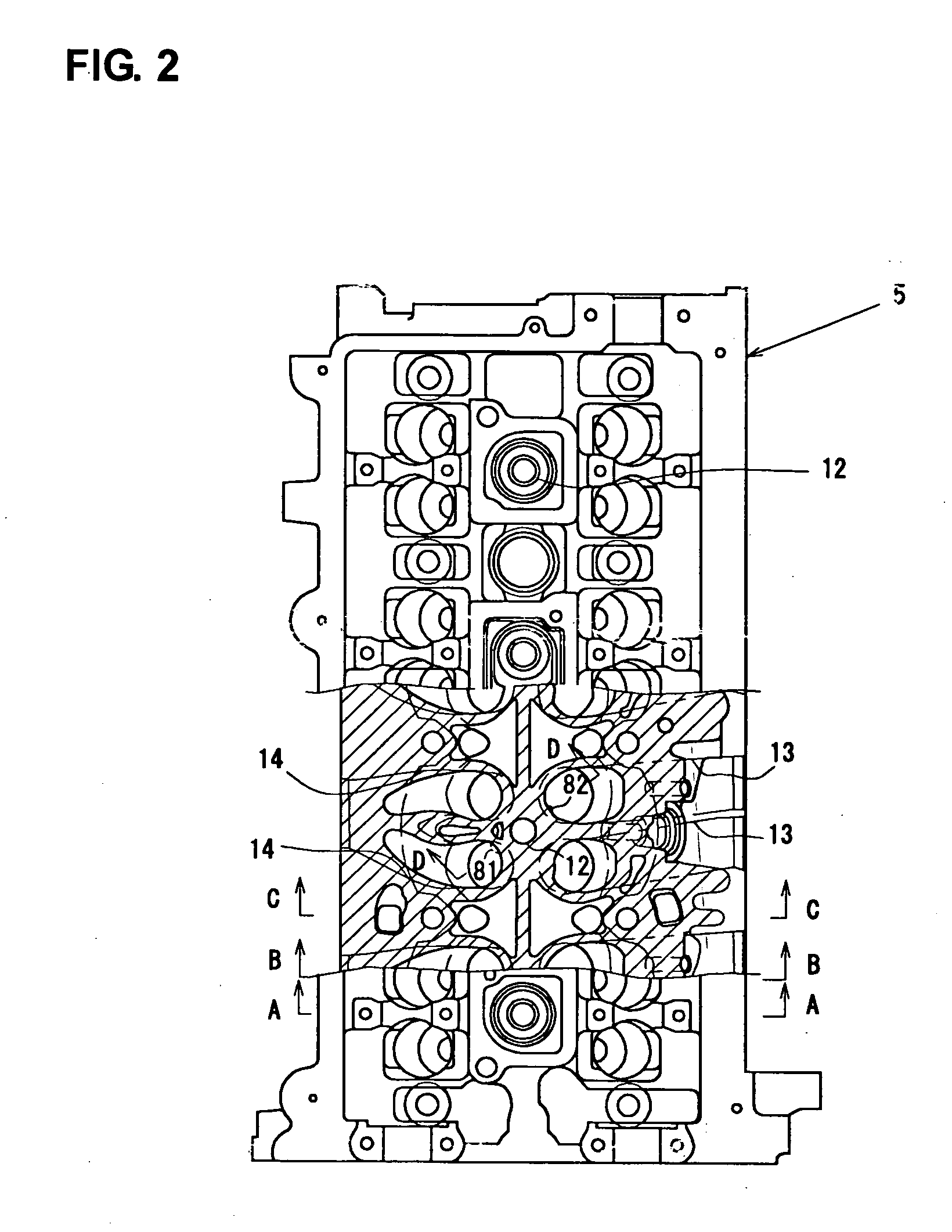 Cylinder head structure of engine