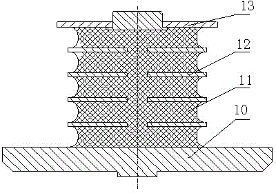 Manufacturing and assembling method for variable-rigidity traction rubber pile and rigidity varying method