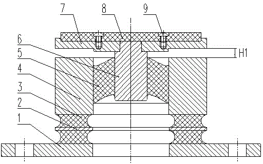 Manufacturing and assembling method for variable-rigidity traction rubber pile and rigidity varying method