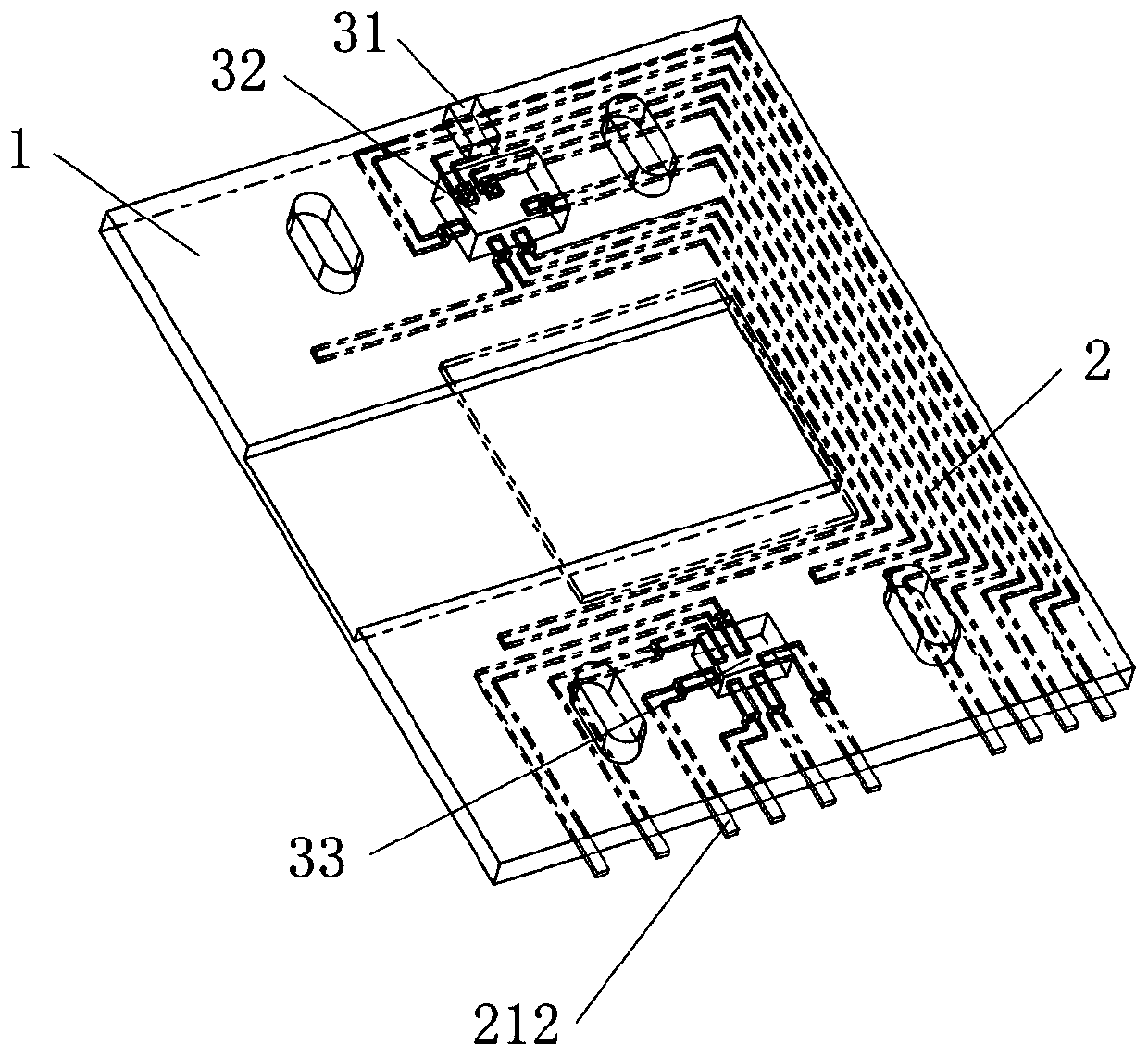 Part with electronic component, production process of part and camera module