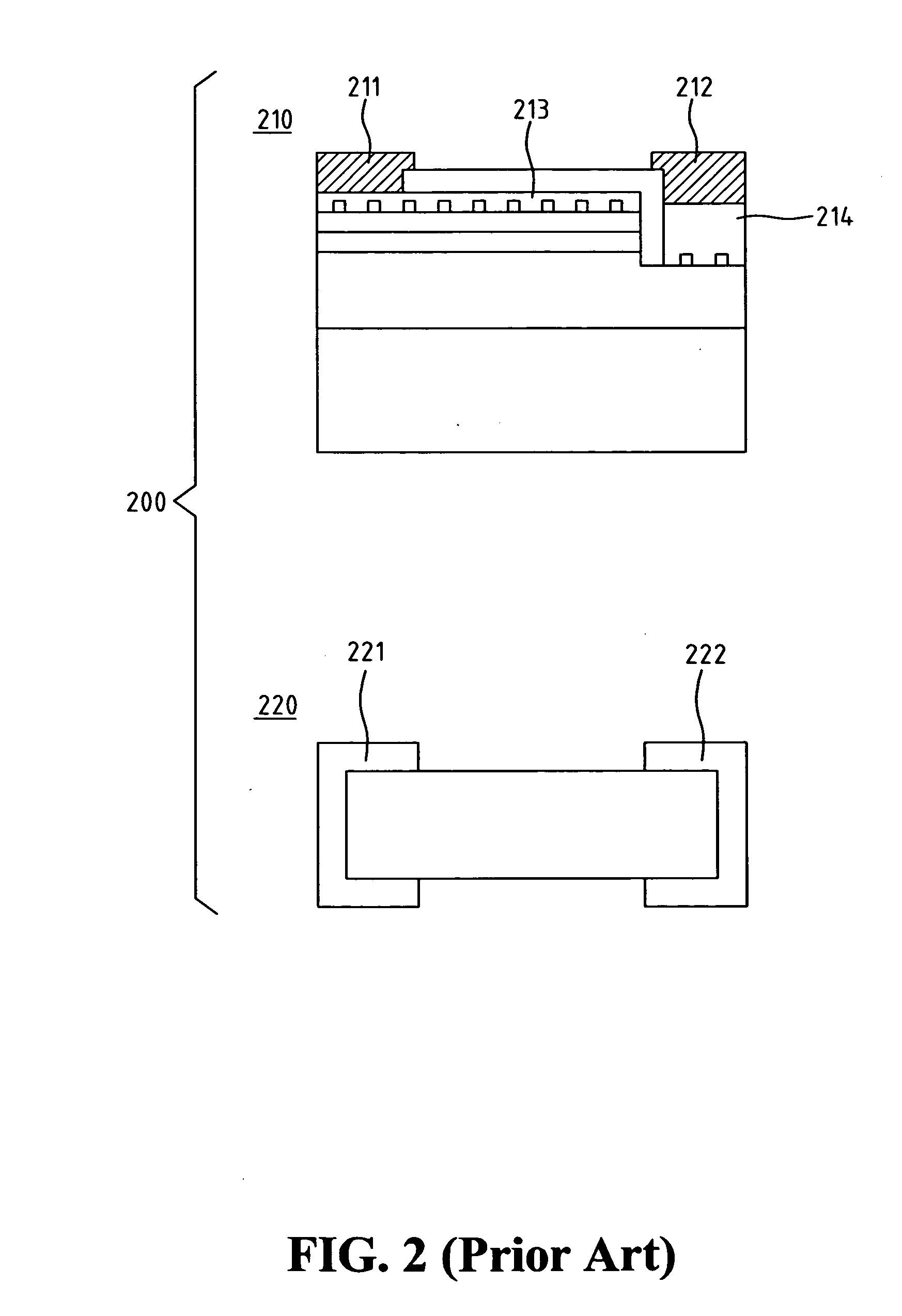 LED device with flip chip structure