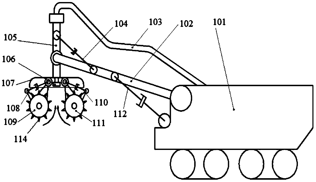 A large-scale sampling machine for large-scale solid ore on the seabed