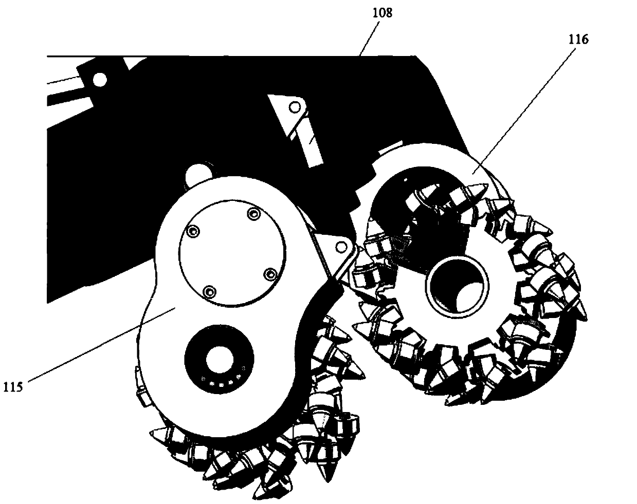 A large-scale sampling machine for large-scale solid ore on the seabed