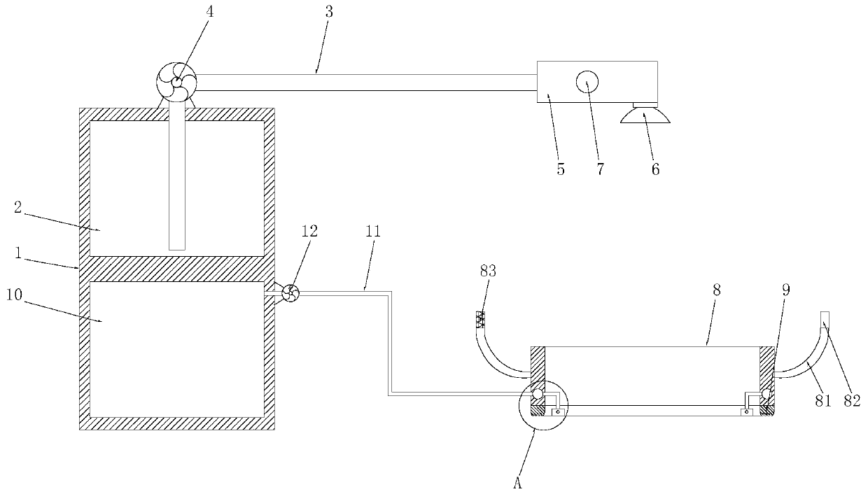 Efficient cleaning and sterilizing device for cancerous wound