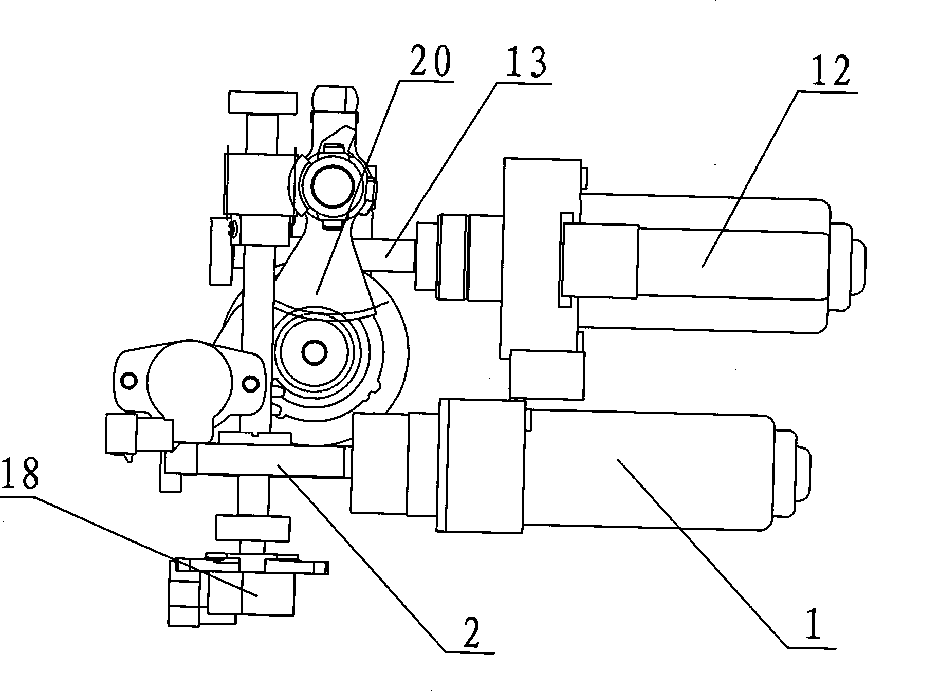 Shift-selecting and changing actuating mechanism for automatic speed transmission
