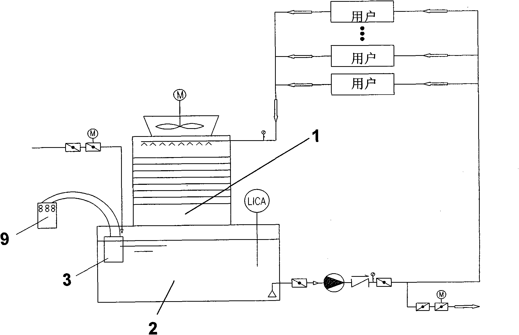 Cooling circulating water electrochemistry water quality stabilization treatment system