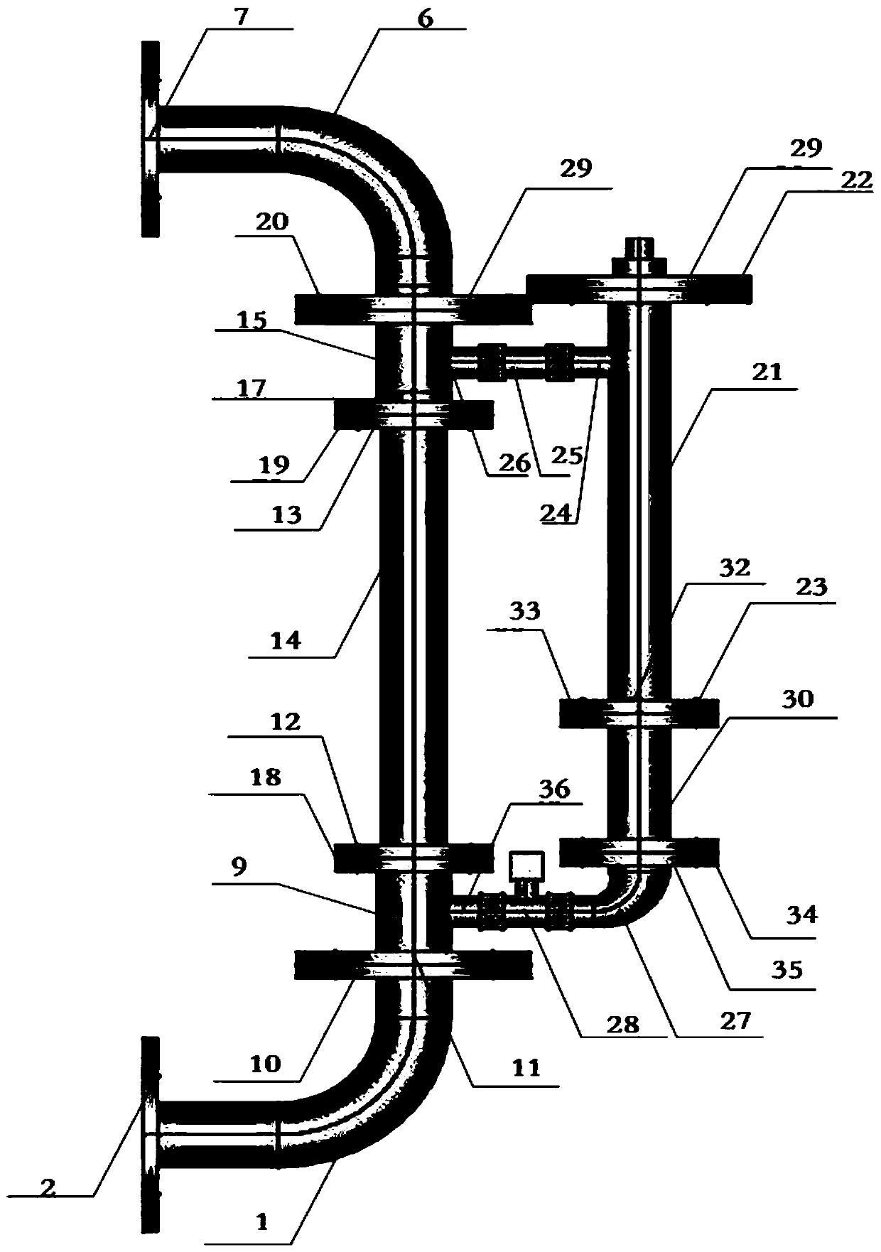 Land surface single well mouth oil-water two-phase flow impedance capacitance moisture content measuring device