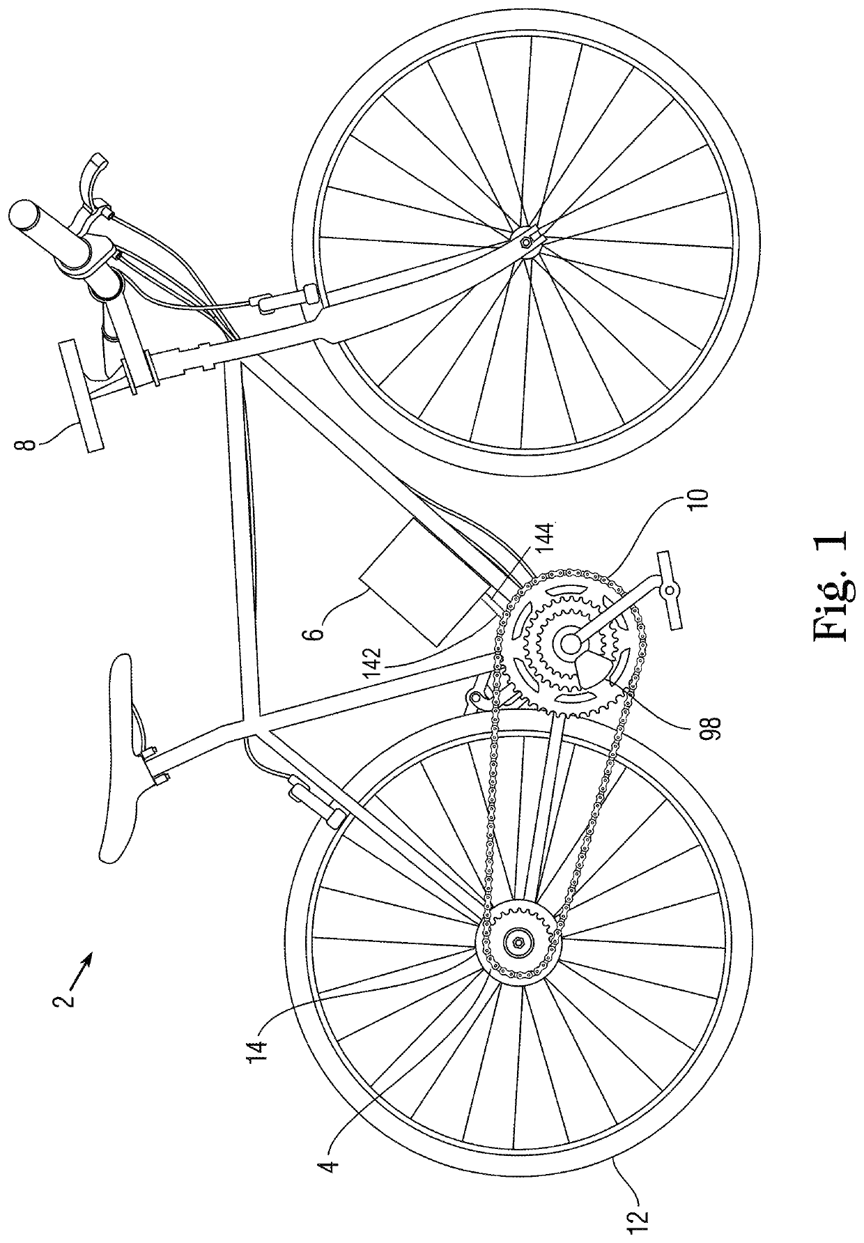Self-shifting bicycle that shifts as a function of power output