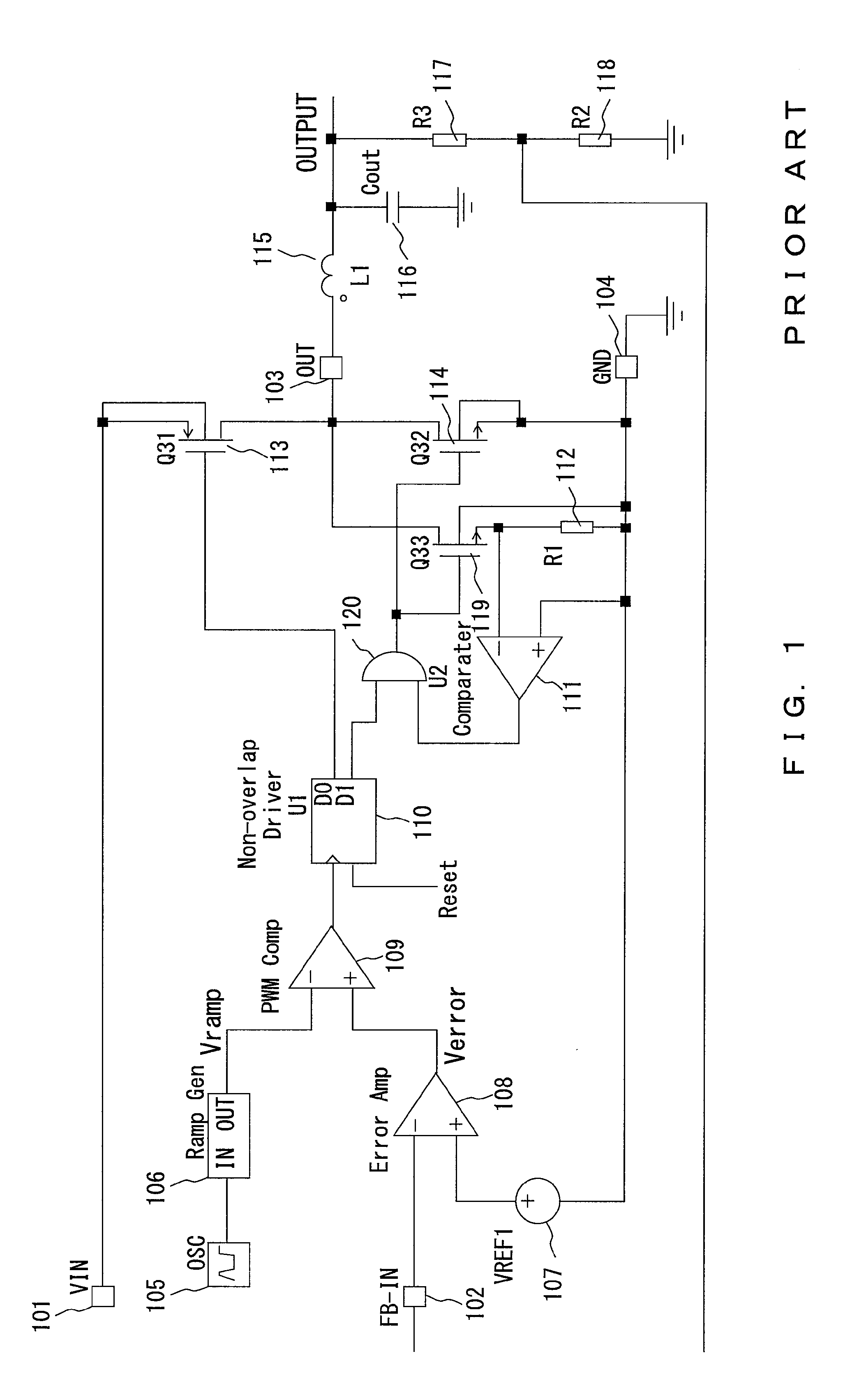 Abnormal current preventive circuit of dc-dc converter