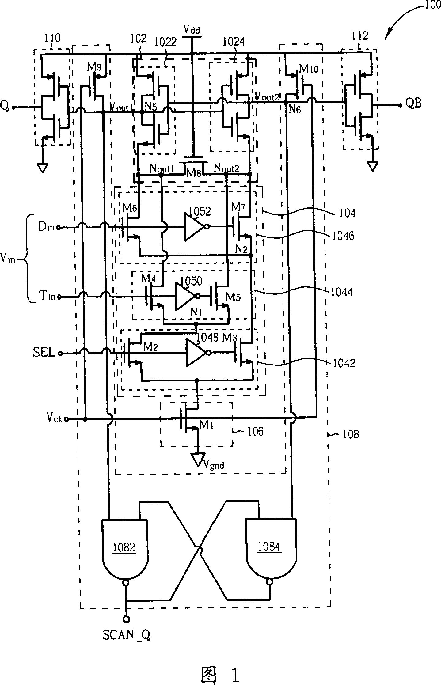 Register circuit, scanning register circuit applying same and scanning method