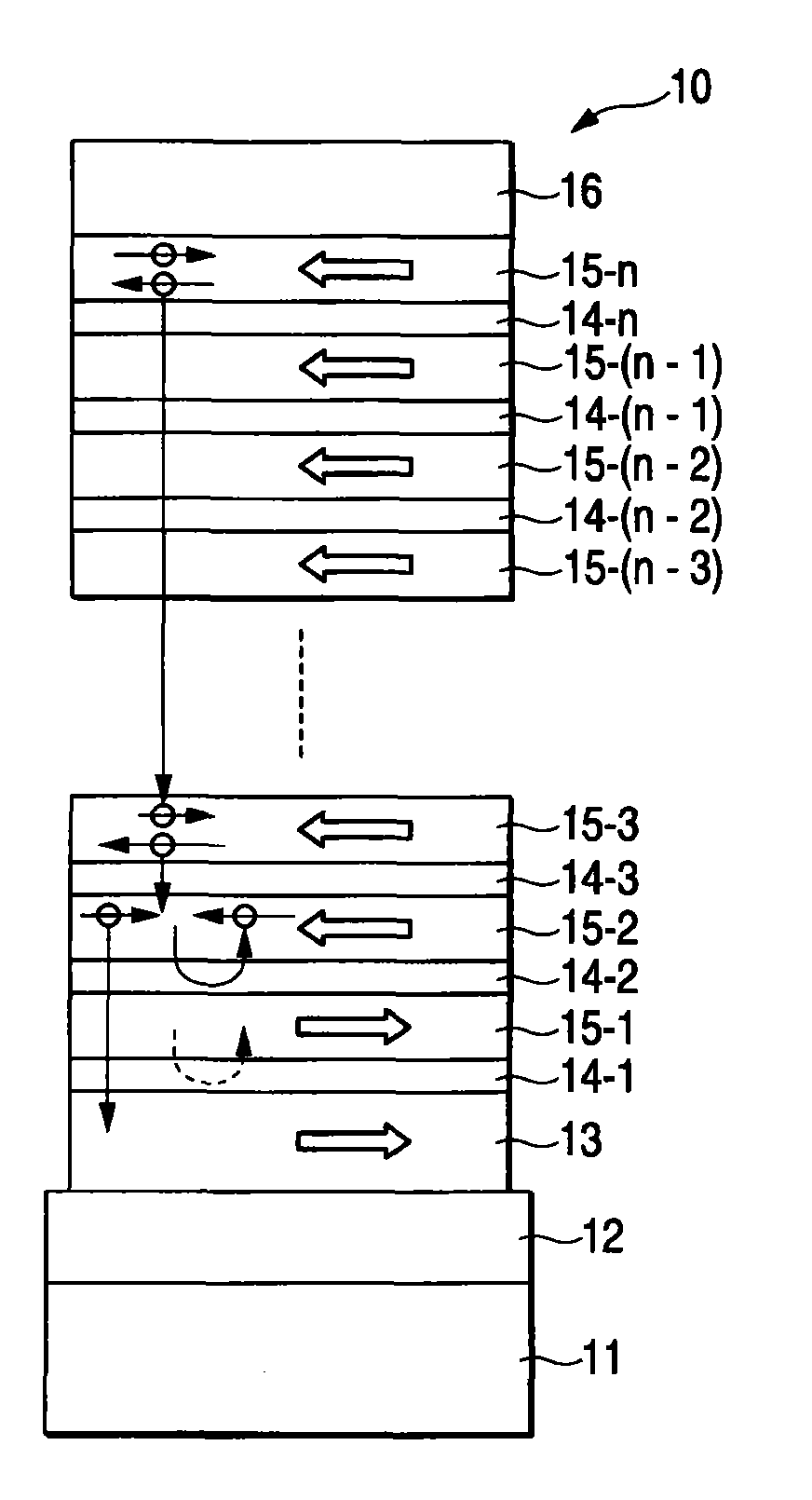 Multi-valued data recording spin injection maganetization reversal element and device using the element