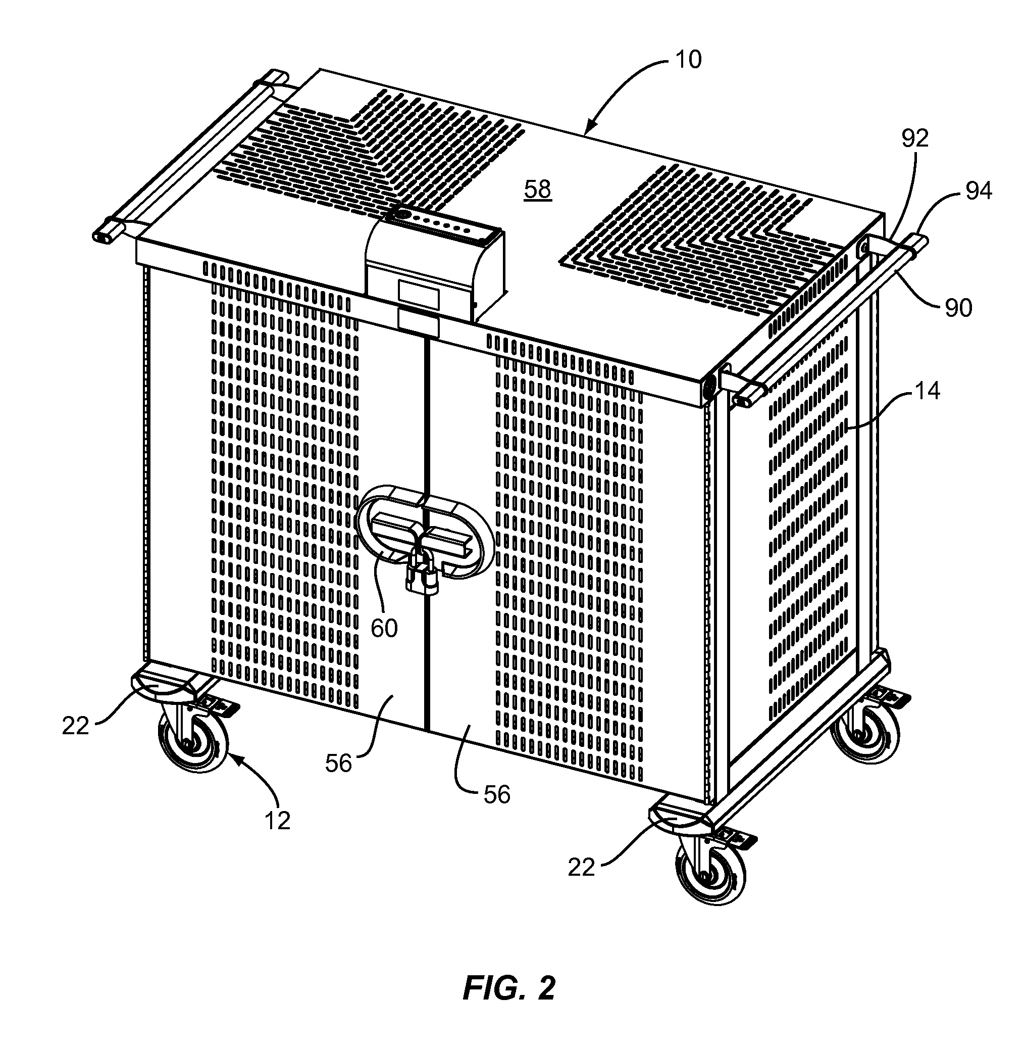 Electrical System for a Computer Cart
