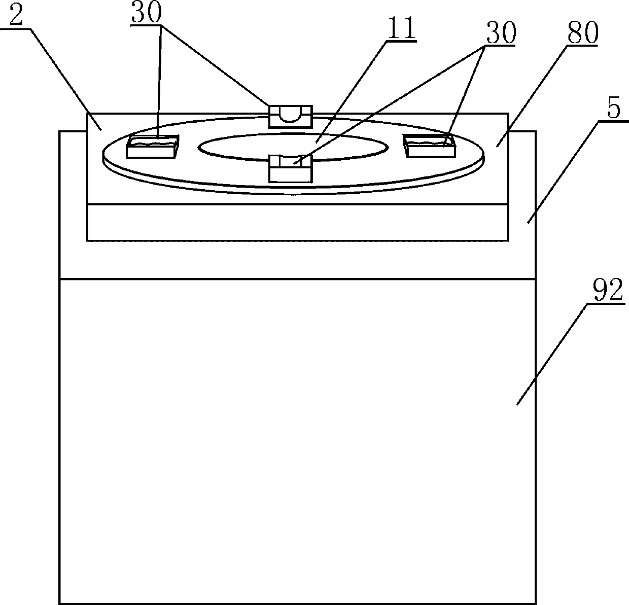 Rotary disc and rotary core integrated structure for injection molding