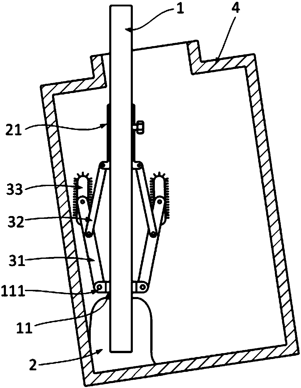 Adjustable brush for narrow-mouth cup