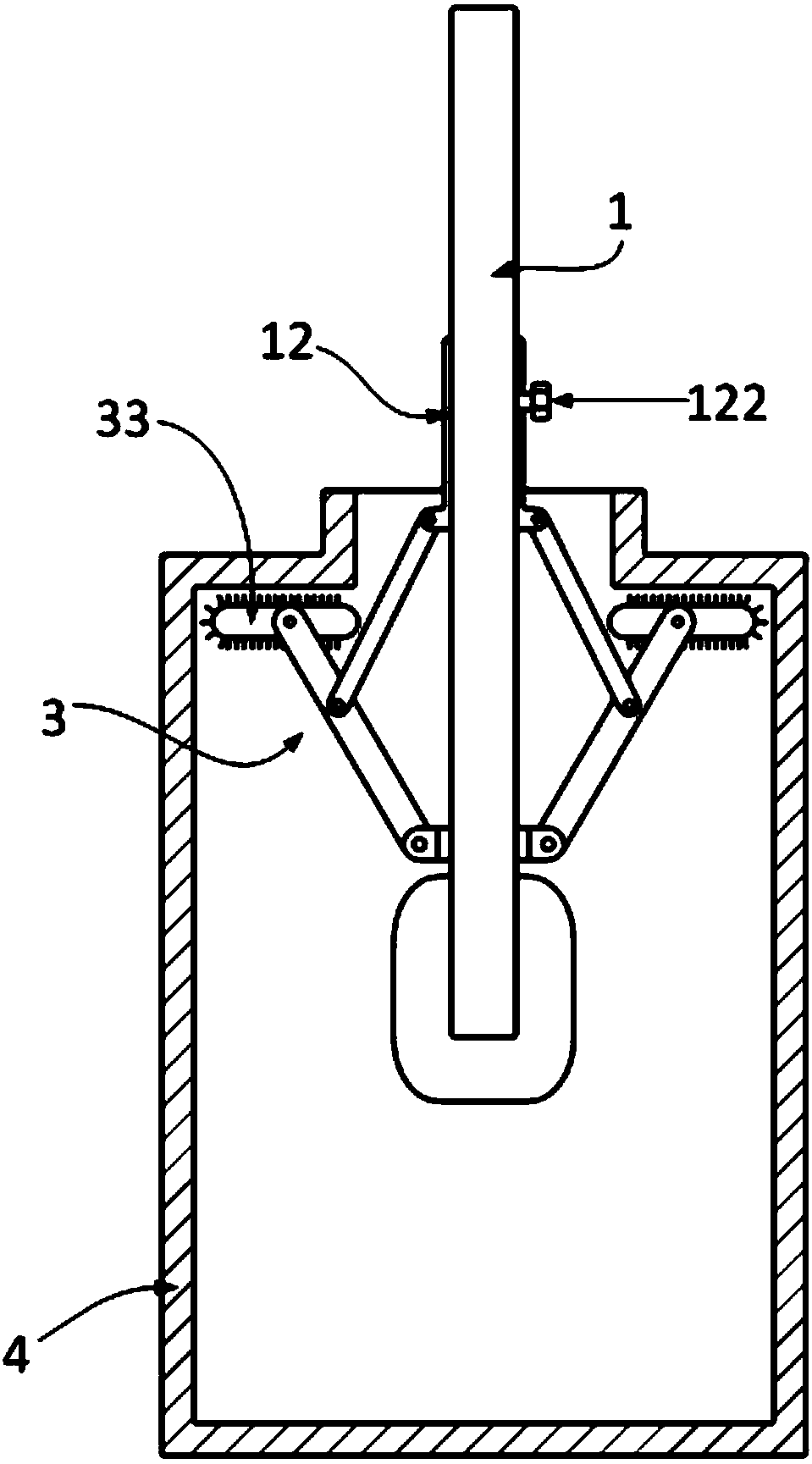 Adjustable brush for narrow-mouth cup