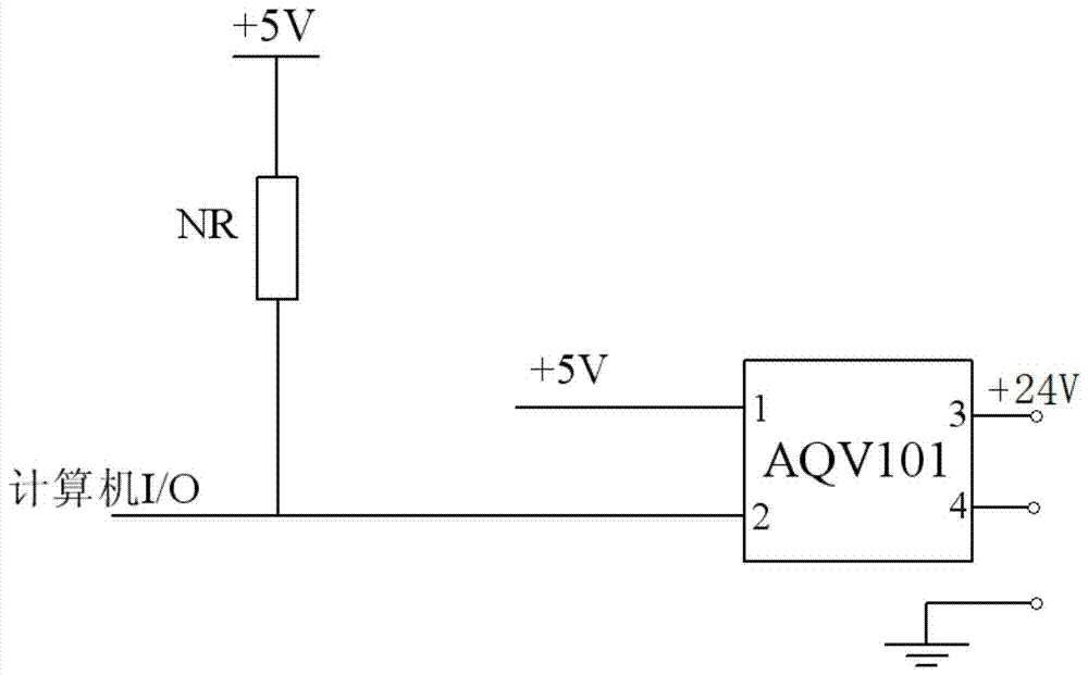 Power-on protection control circuit for photoelectric tracker