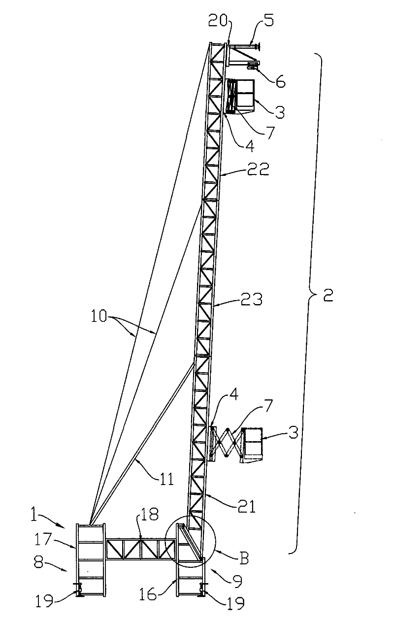 Lifting working platform for construction