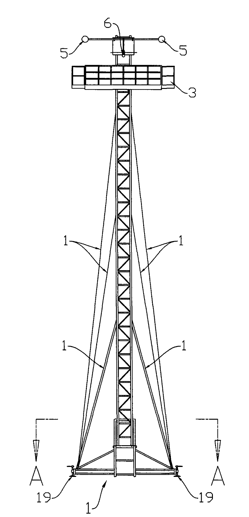 Lifting working platform for construction