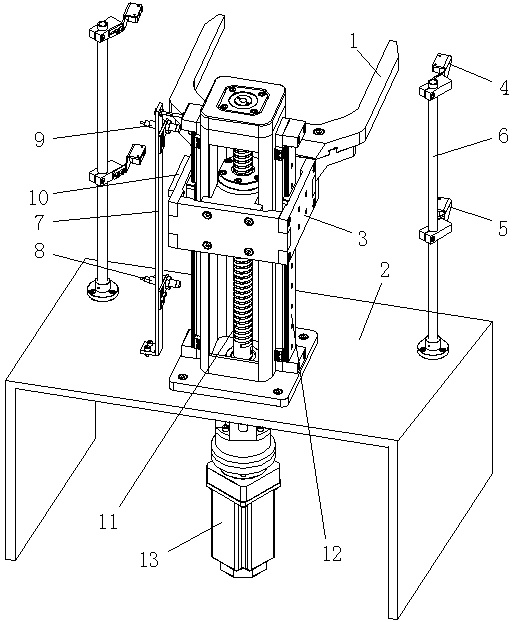 Workpiece up-and-down transportation device
