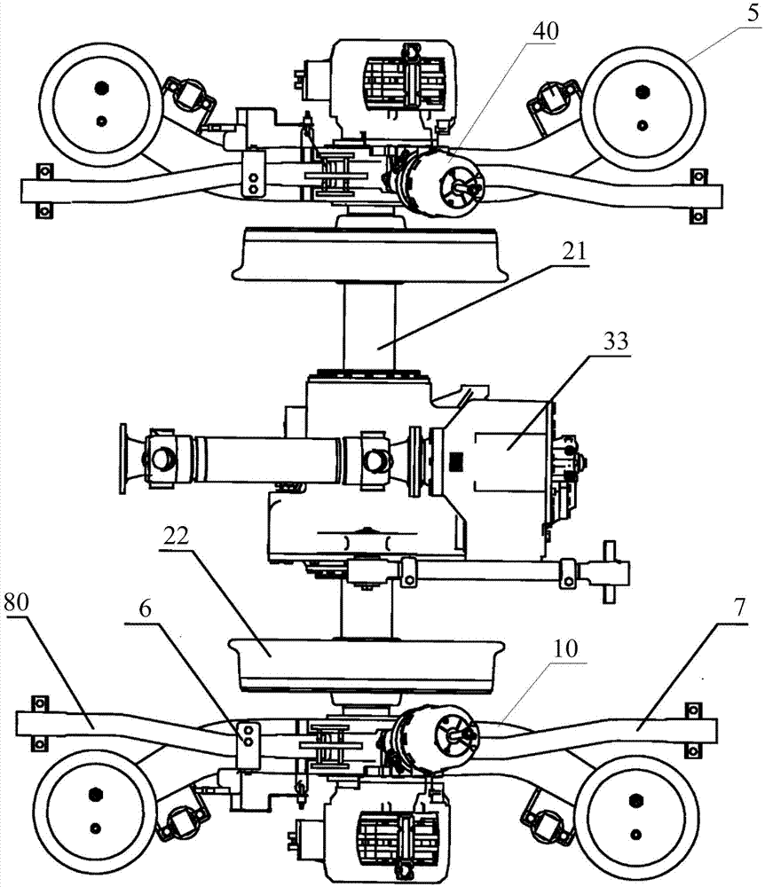Power truck for meter-gage route and vehicle for meter-gage route