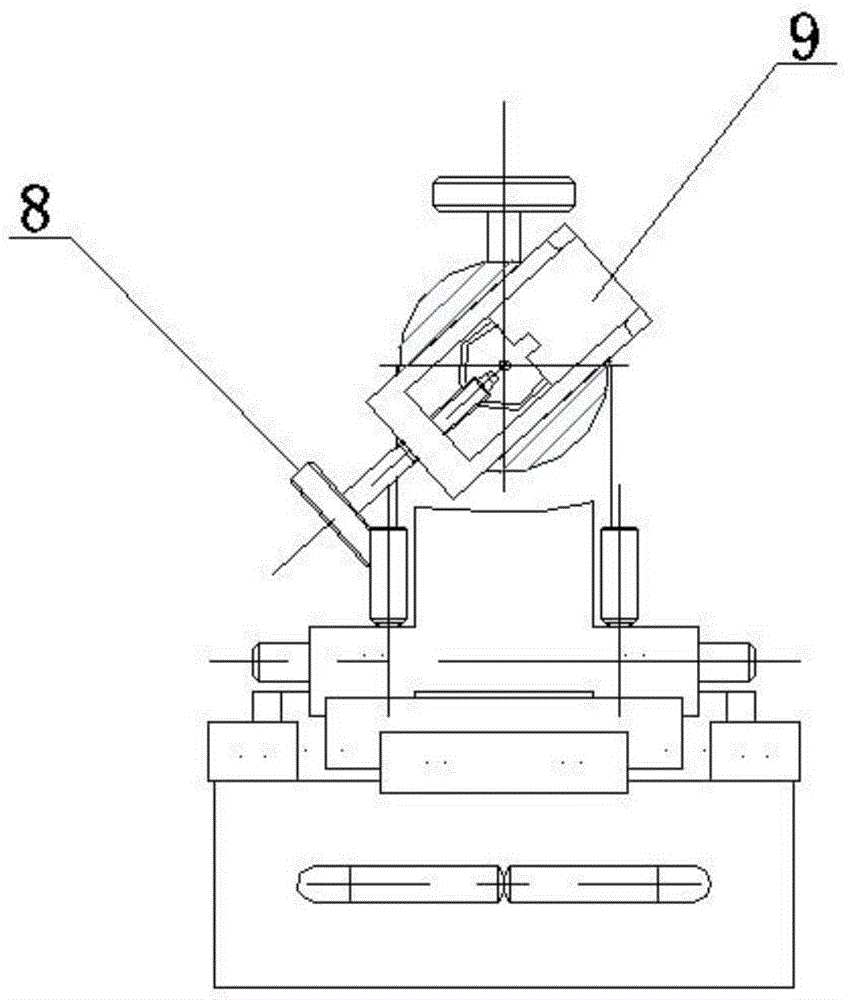 Multistage general angle self-adaptive blade three-coordinate measuring holder