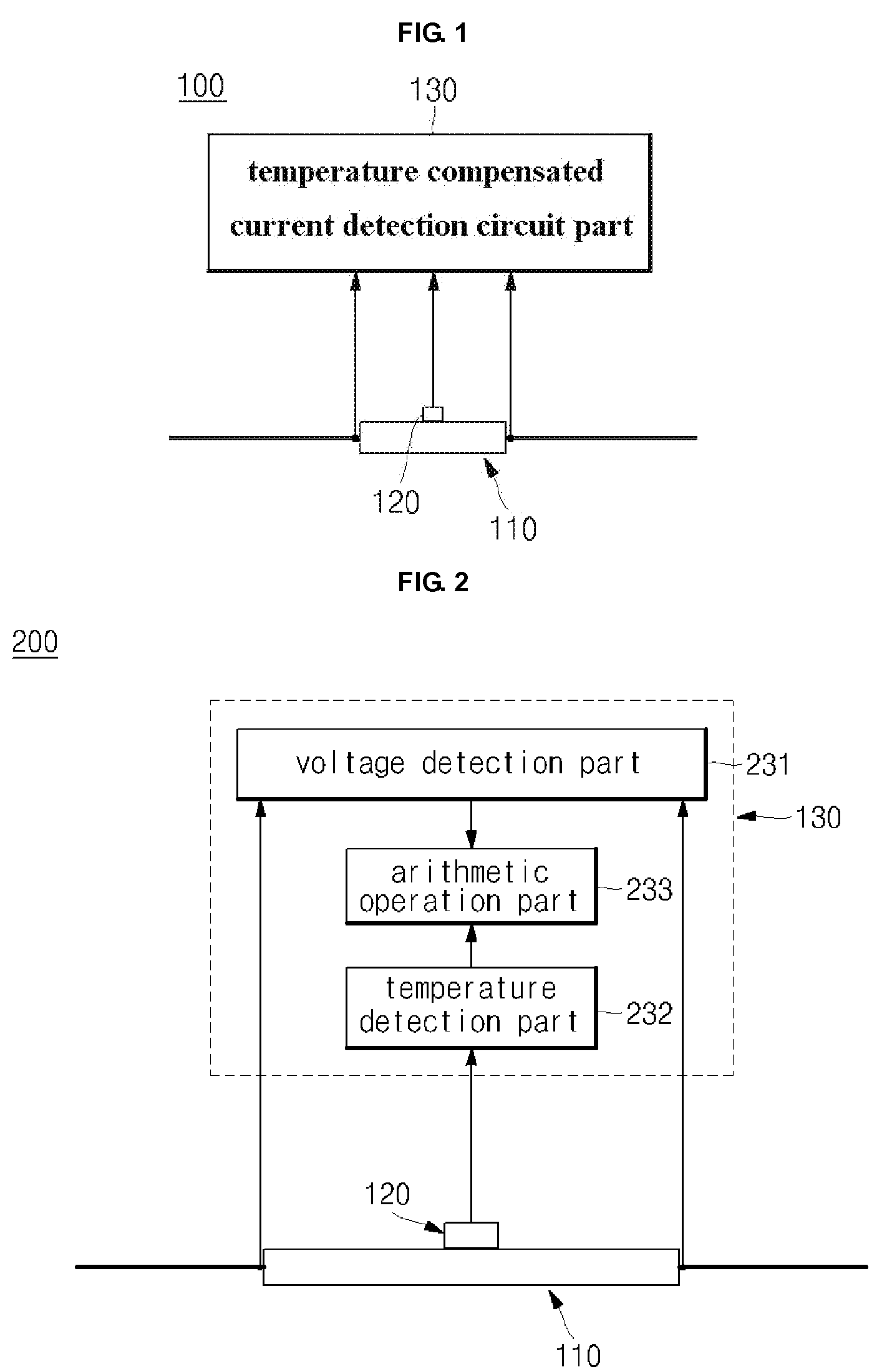 Temperature compensated current measuring device and battery pack using the same