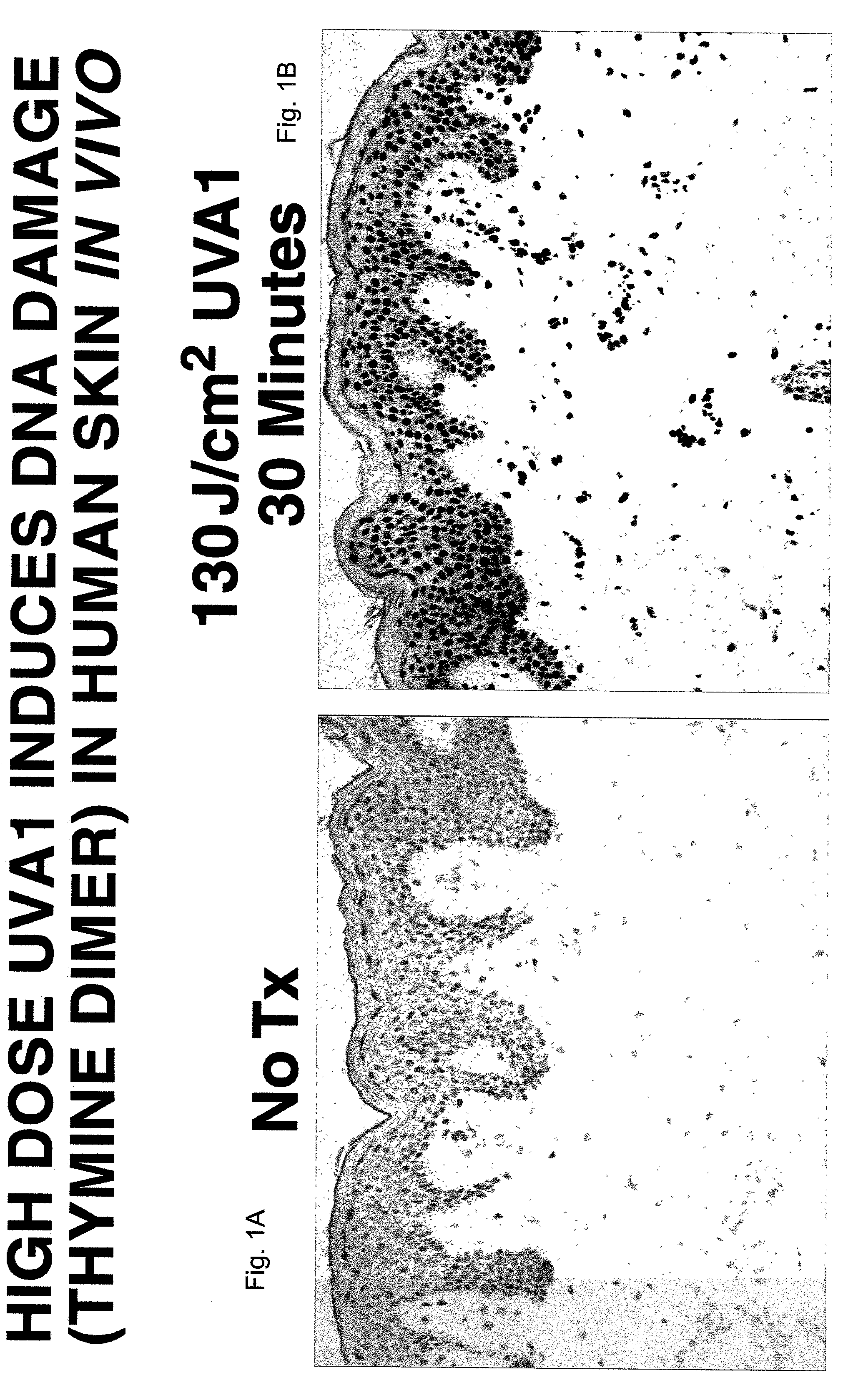 Method and device for human skin tanning with reduced skin damage