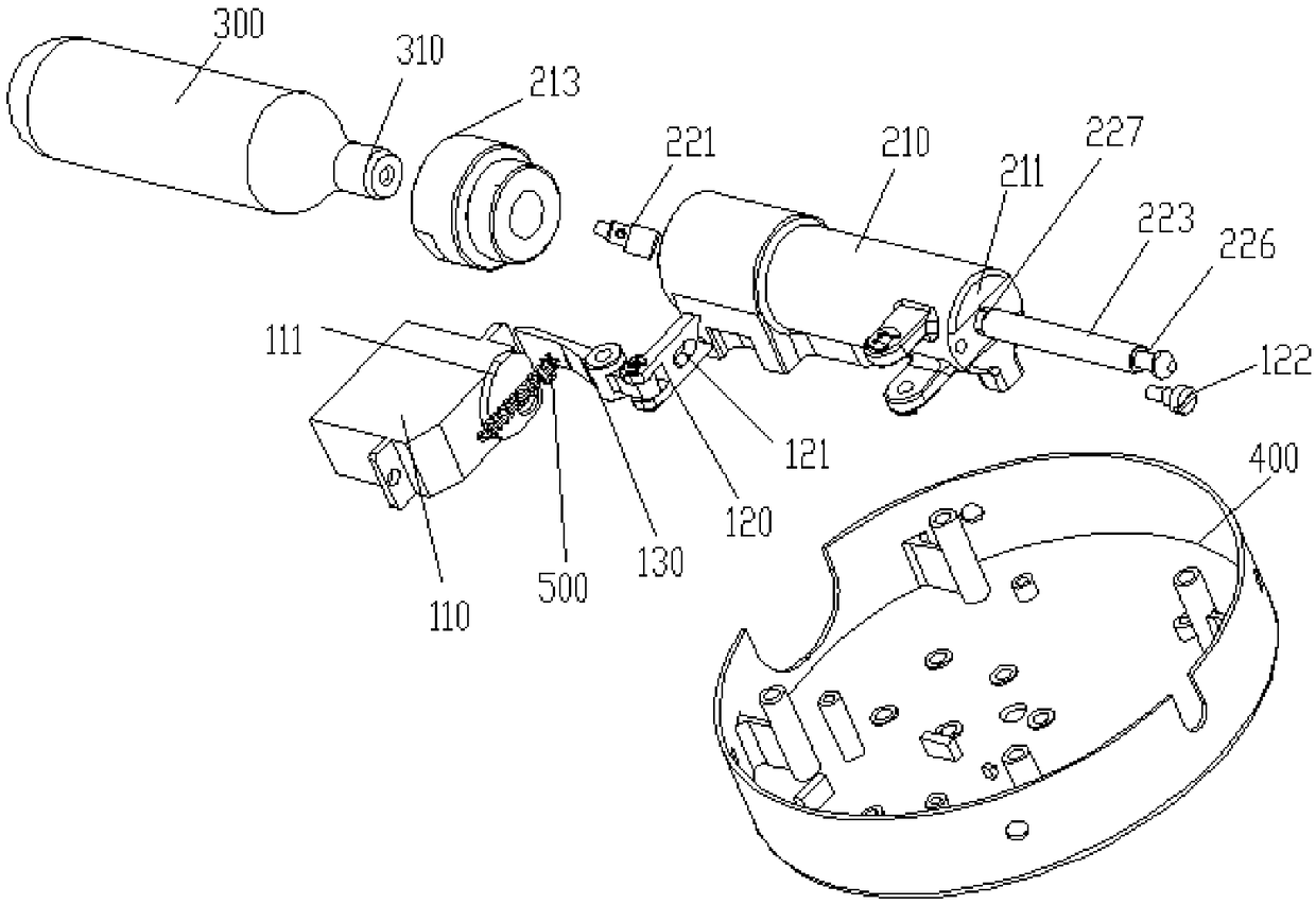 Gas release device and unmanned aerial vehicle