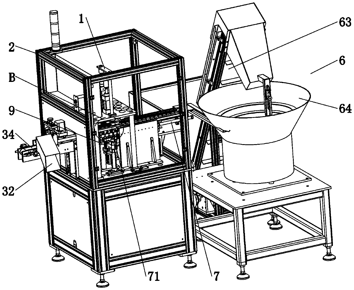 One-piece plastic capping and capping equipment